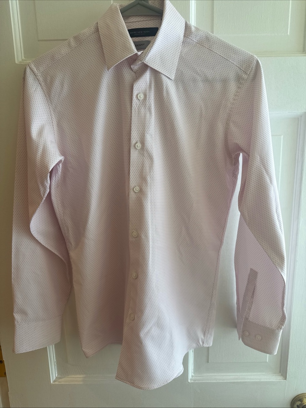 Andrew Marc Boys Dress Shirt Size 16 Pink Performance Stretch Button Up EUC